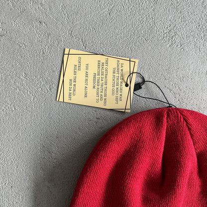 Seitlich bestickter Kalter Hut - Rot