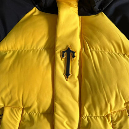 Trapstar Decoded Arch Pufferjacke Schwarz Gelb 