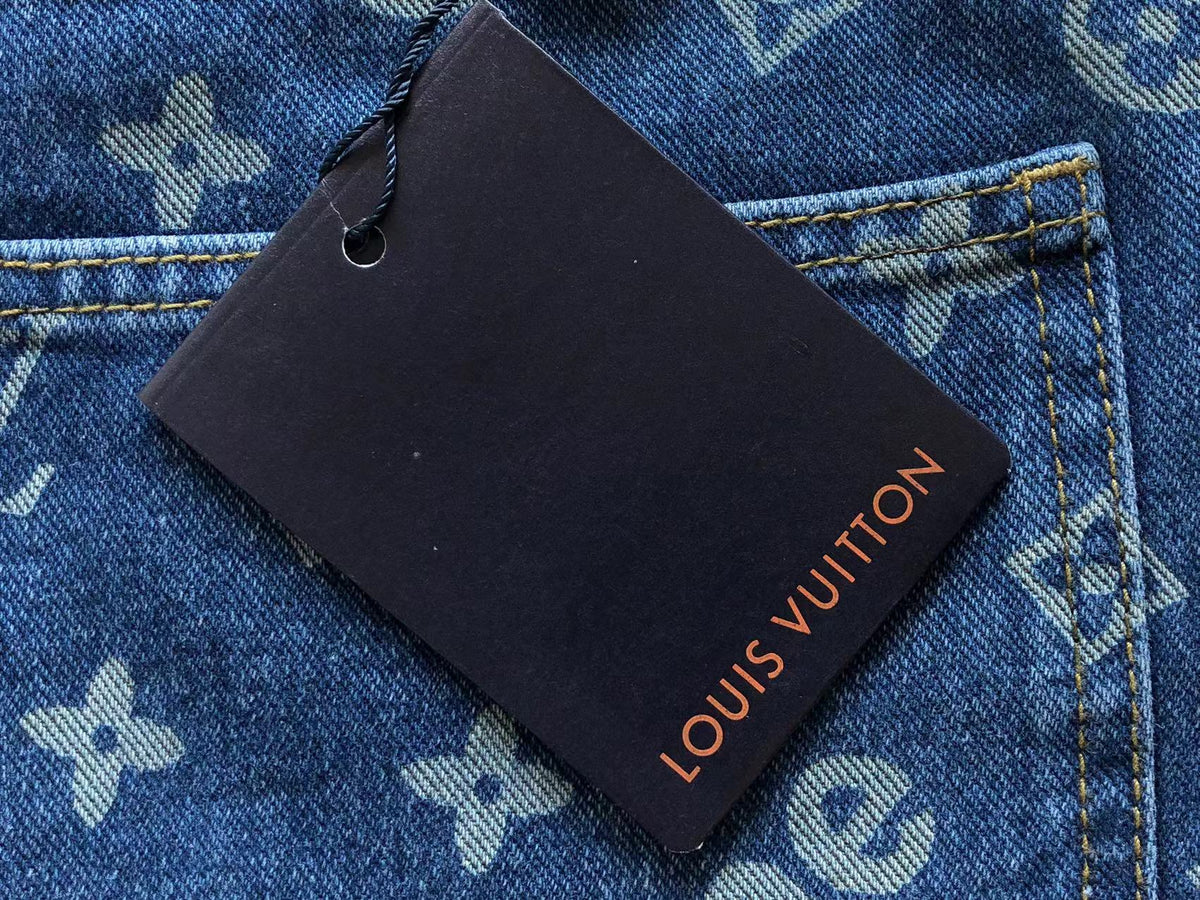 Supreme x Louis Vuitton 5-Pocket-Jeans aus Jacquard-Denim