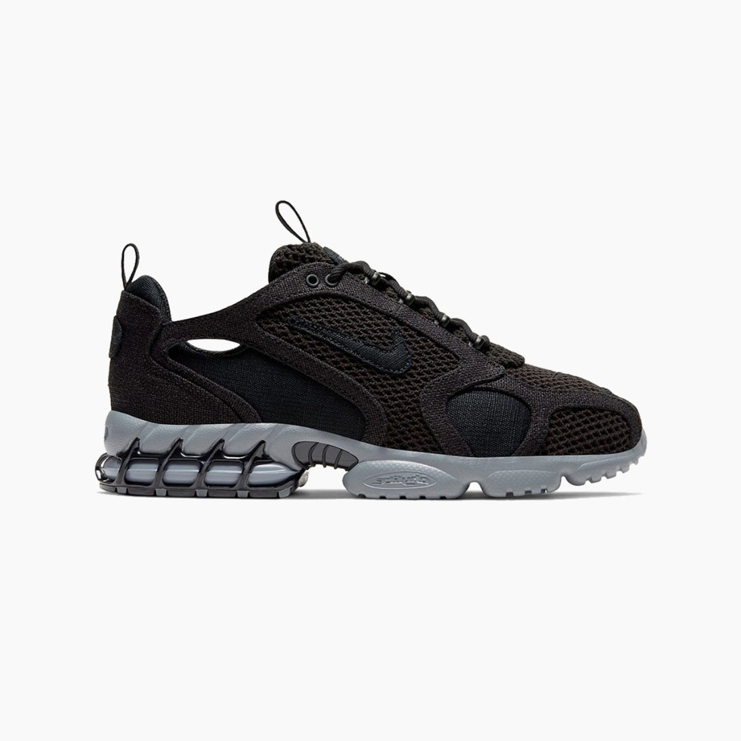 Nike x Stussy Air Zoom Spiridon Caged Schwarz 