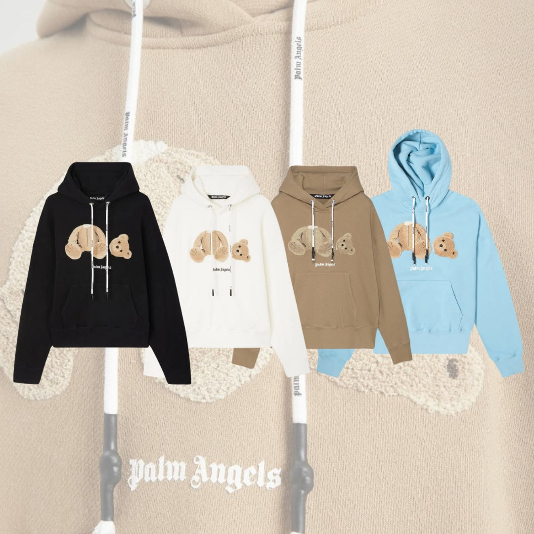 Palm Angels – Kapuzenpullover mit Bären-Print