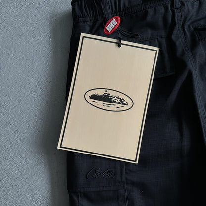 Corteiz – Schwarze Cargo-Shorts