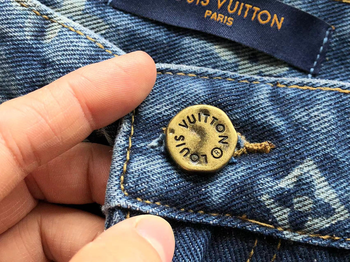 Supreme x Louis Vuitton 5-Pocket-Jeans aus Jacquard-Denim
