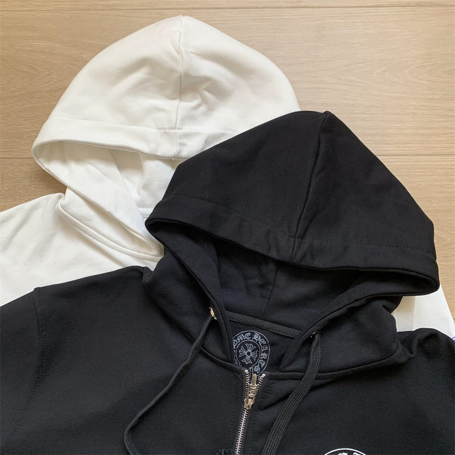 Felpa con cappuccio e zip Chrome Hearts
