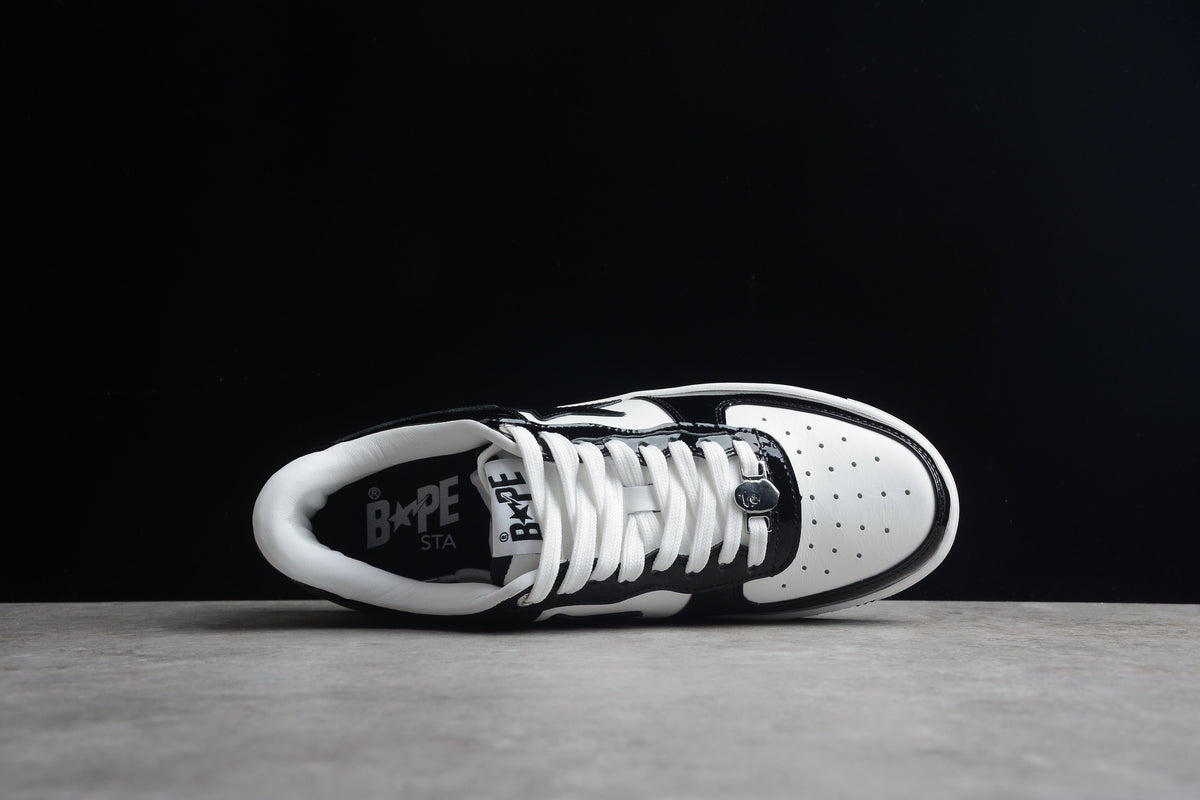 Bape Sta Schwarzes Lackleder 