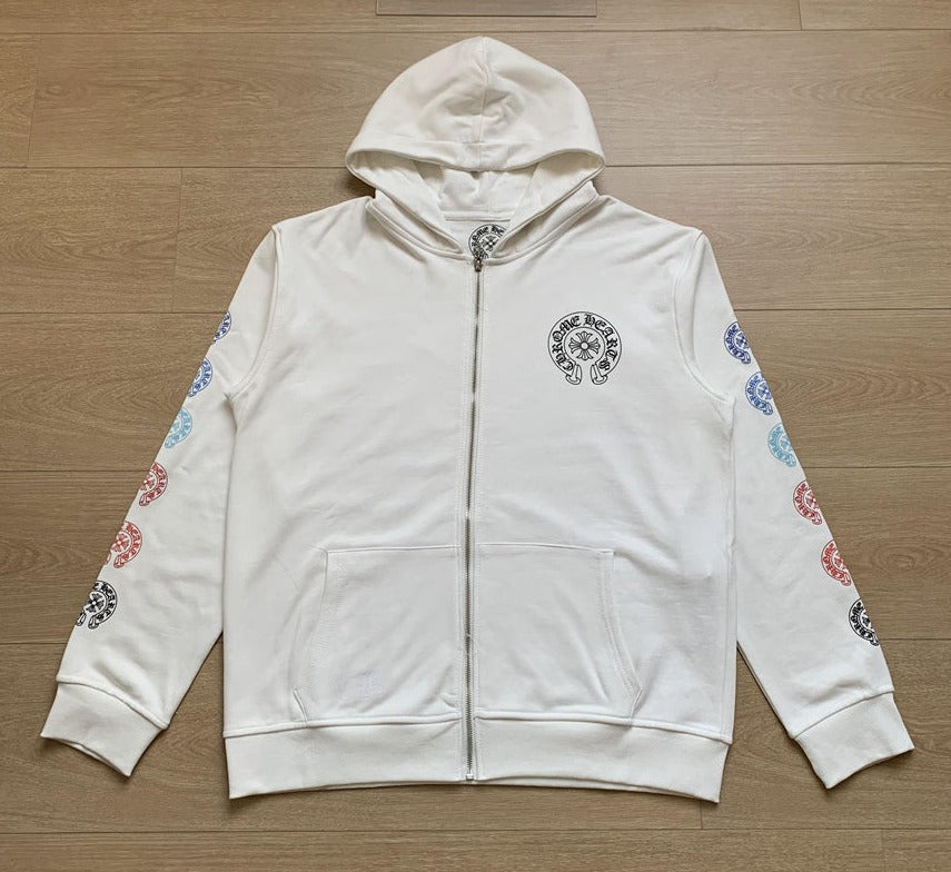 Felpa con cappuccio e zip Chrome Hearts