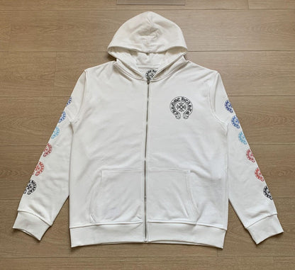 Felpa con cappuccio e zip Chrome Hearts