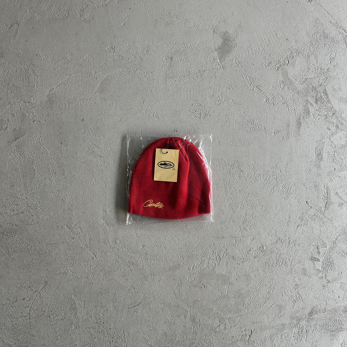 Seitlich bestickter Kalter Hut - Rot