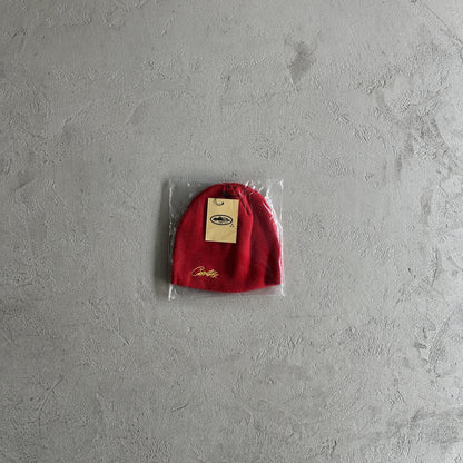 Seitlich bestickter Kalter Hut - Rot