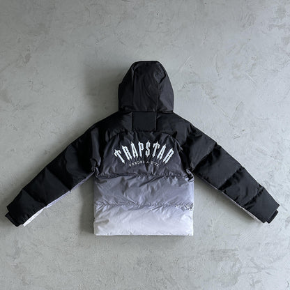 Giacca imbottita Trapstar Decoded Arch nera sfumata 