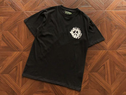 Maglietta con lacrime di denim 