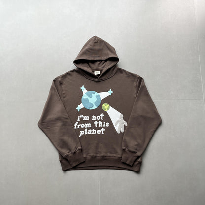Felpa con cappuccio Blue Planet Market di Broken Planet 