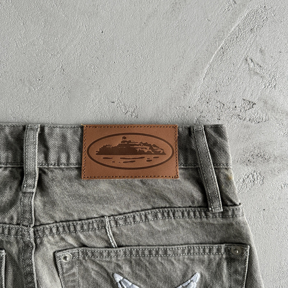 Corteiz Denim Jeanshose Grau
