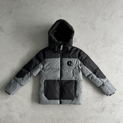Trapstar Decoded Arch Pufferjacke Schwarz Grau 