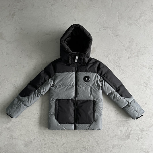 Trapstar Decoded Arch Pufferjacke Schwarz Grau 
