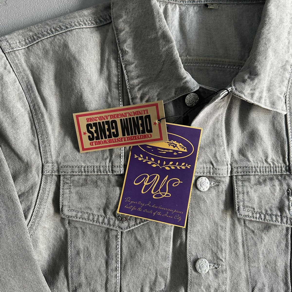 Corteiz Denim Jeansjacke Grau