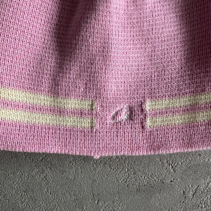 Corteiz Strickmütze mit Streifen - Pink