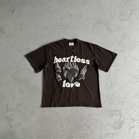 Broken Planet Heartess Love T-Shirt-Mokka 