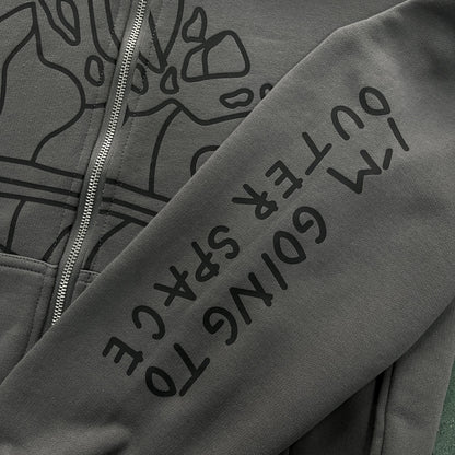 Broken Planet Planet Kapuzenpullover mit Reißverschluss 