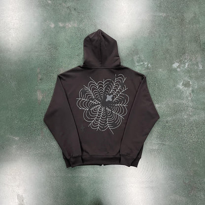 Broken Planet Spider Kapuzenjacke mit Reißverschluss 