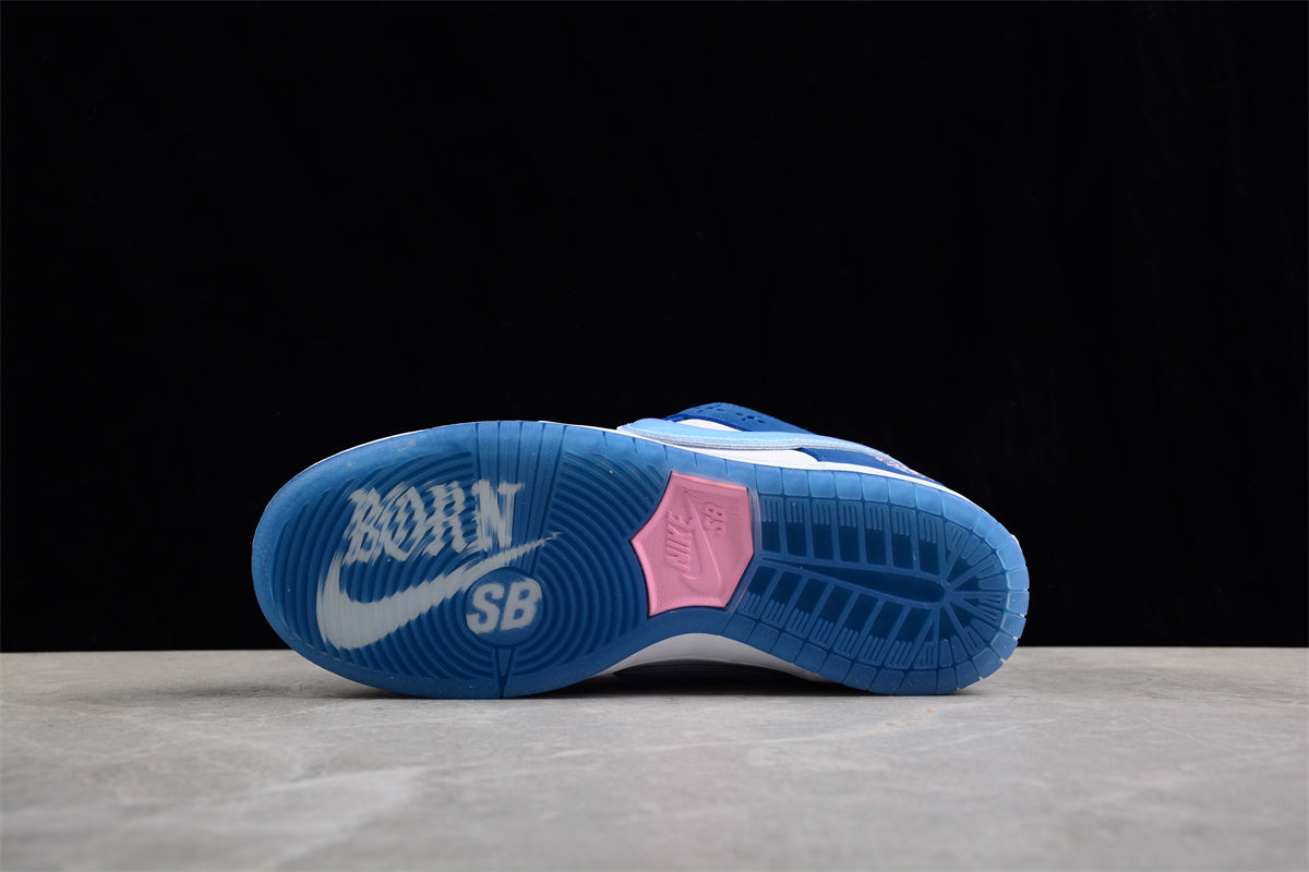 Born x Raised x Nike SB Dunk Low Weiß Blau 