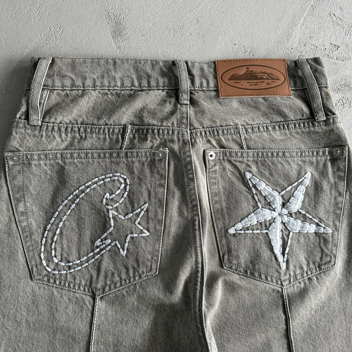 Corteiz Denim Jeanshose Grau