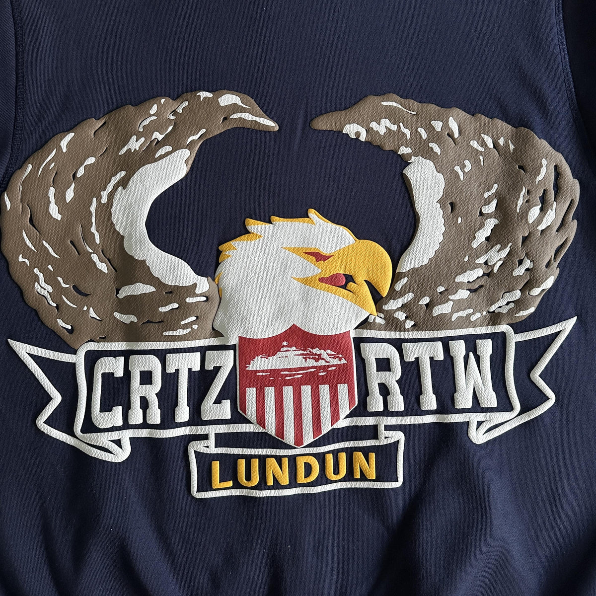 Kapuzenpullover mit dreidimensionalem Corteiz-Adler-Print