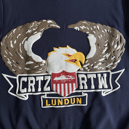 Kapuzenpullover mit dreidimensionalem Corteiz-Adler-Print