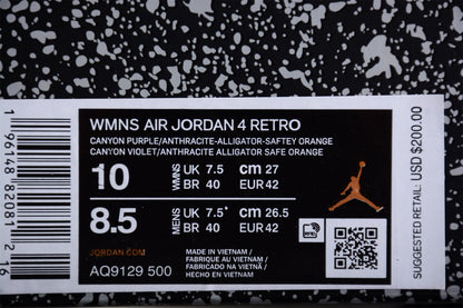 Air Jordan 4 Canyon Viola 