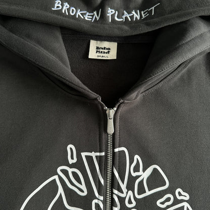 Broken P Zip Up Hoodie