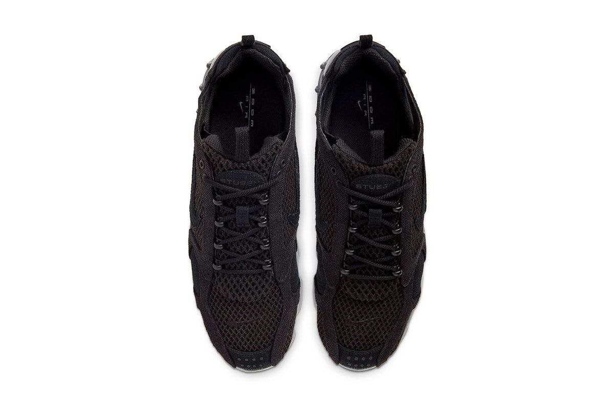 Nike x Stussy Air Zoom Spiridon Caged Schwarz 